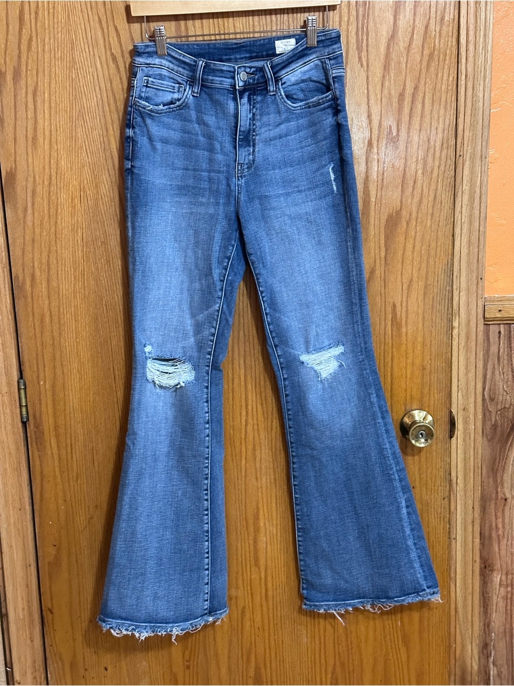 Bridge by Gly sz 29 High-Rise Distressed Blue Flare Jeans